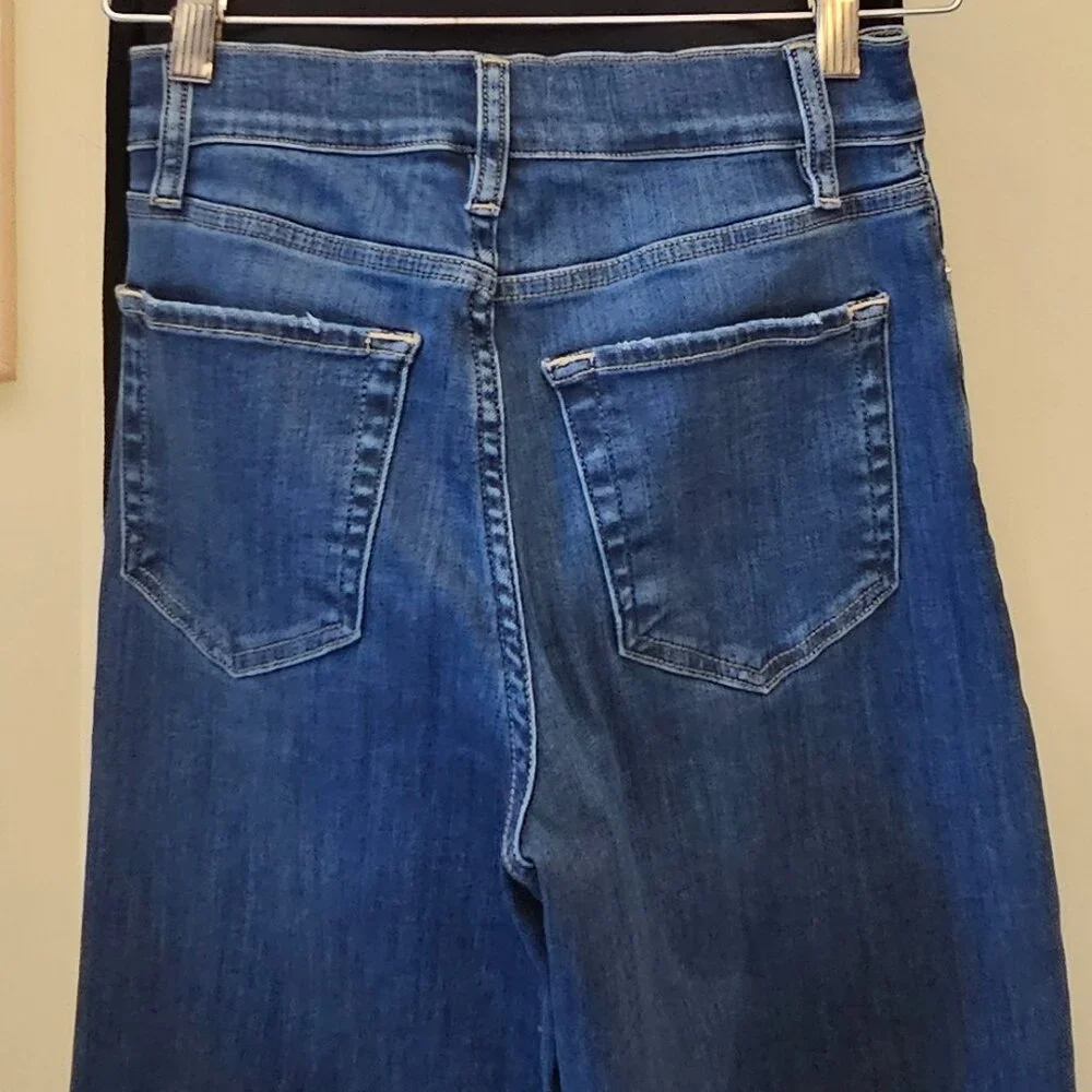 Frame Le Slim Palazzo jeans, fitted hip, high-rise, wide-leg sz 25 NEW w/tags - Picture 12 of 14